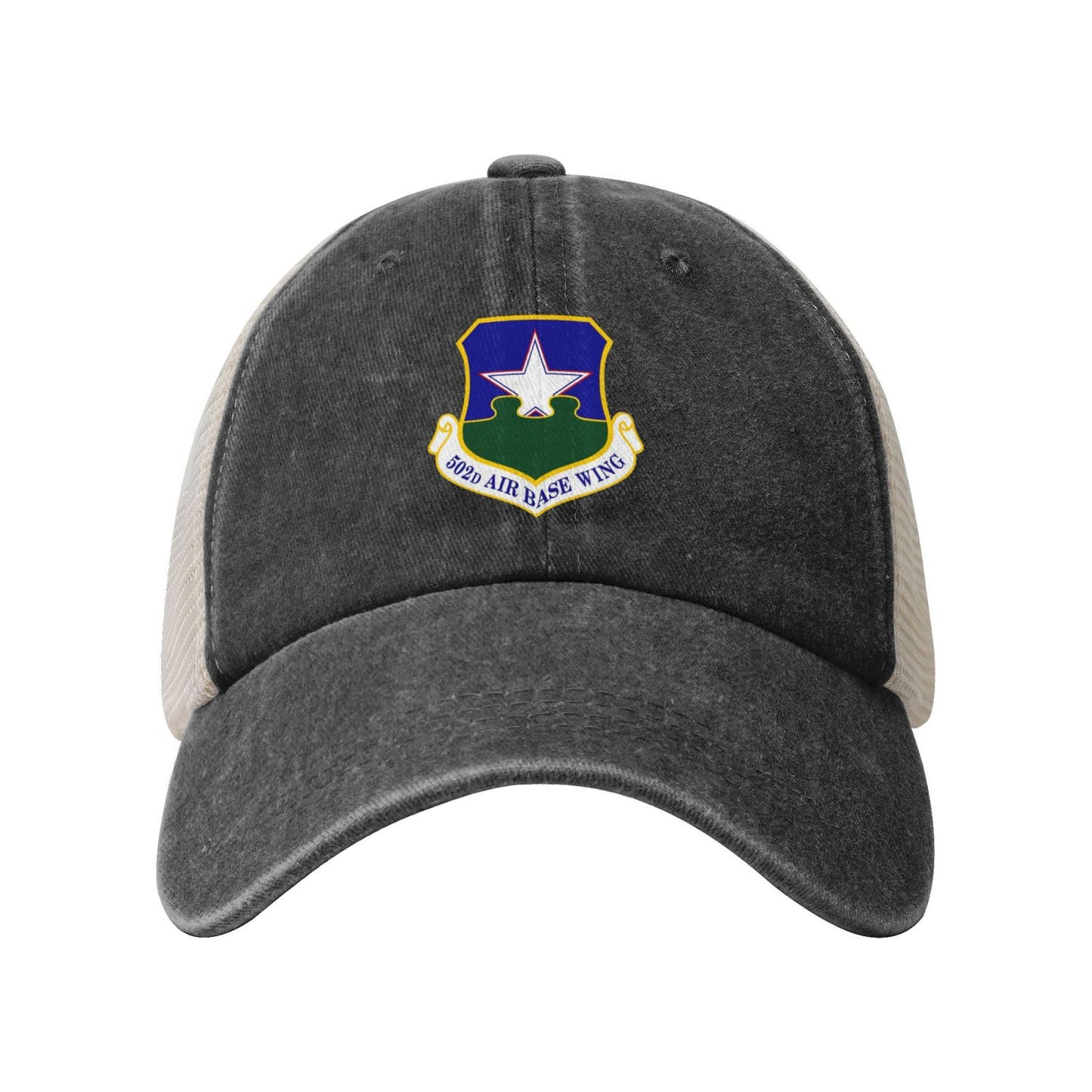 USAF-502d Air Base Wing Printed unisex baseball cap adjustable grid baseball cap veteran gift