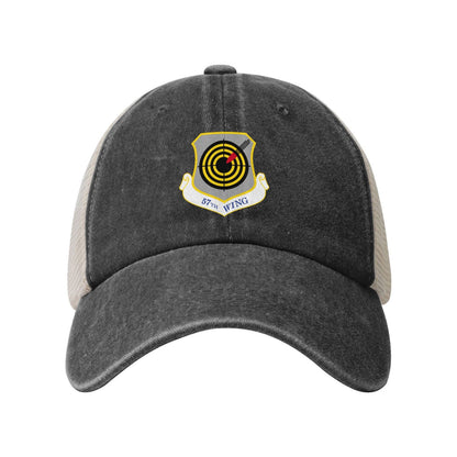 USAF 57th Wing Shield Printed unisex baseball cap adjustable grid baseball cap veteran gift