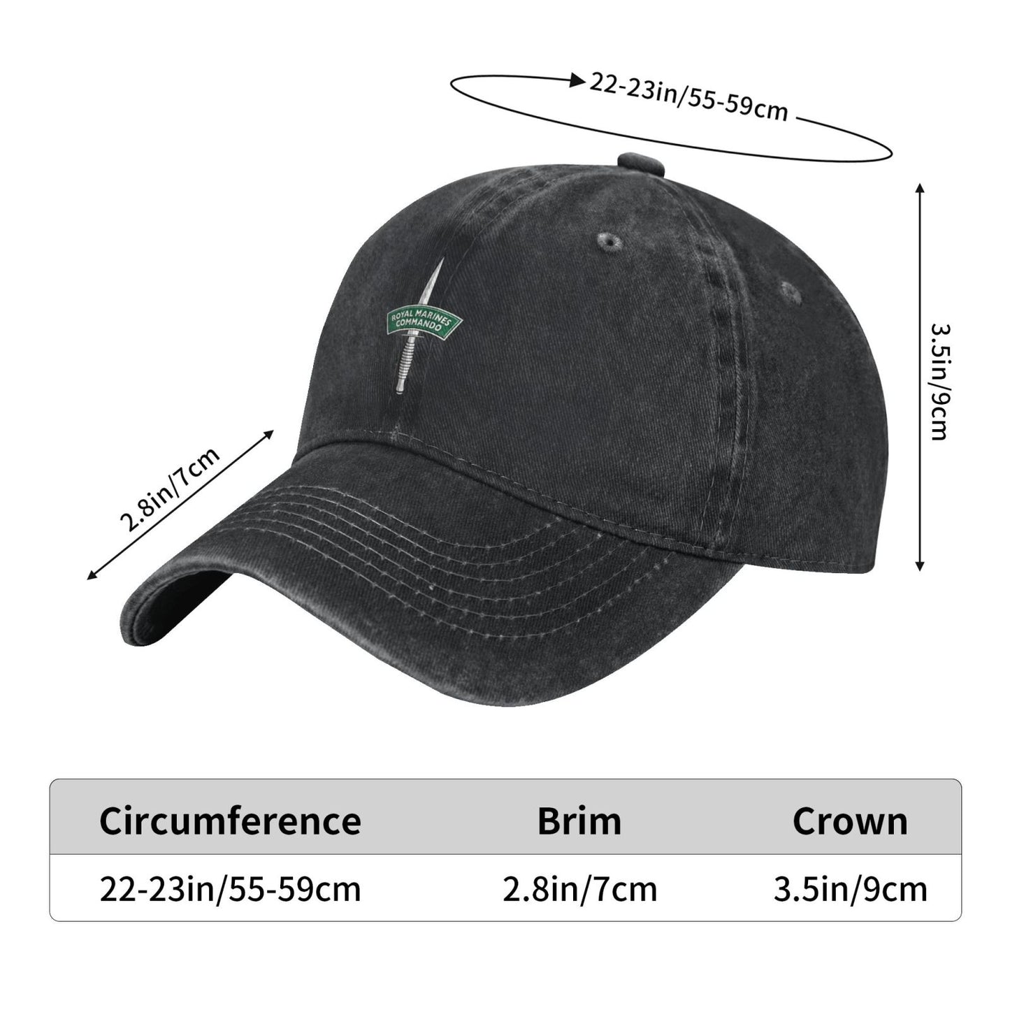 Royal Marines Commando Dagger Printed unisex baseball cap adjustable cap outdoor trucker hat veterans Gifts