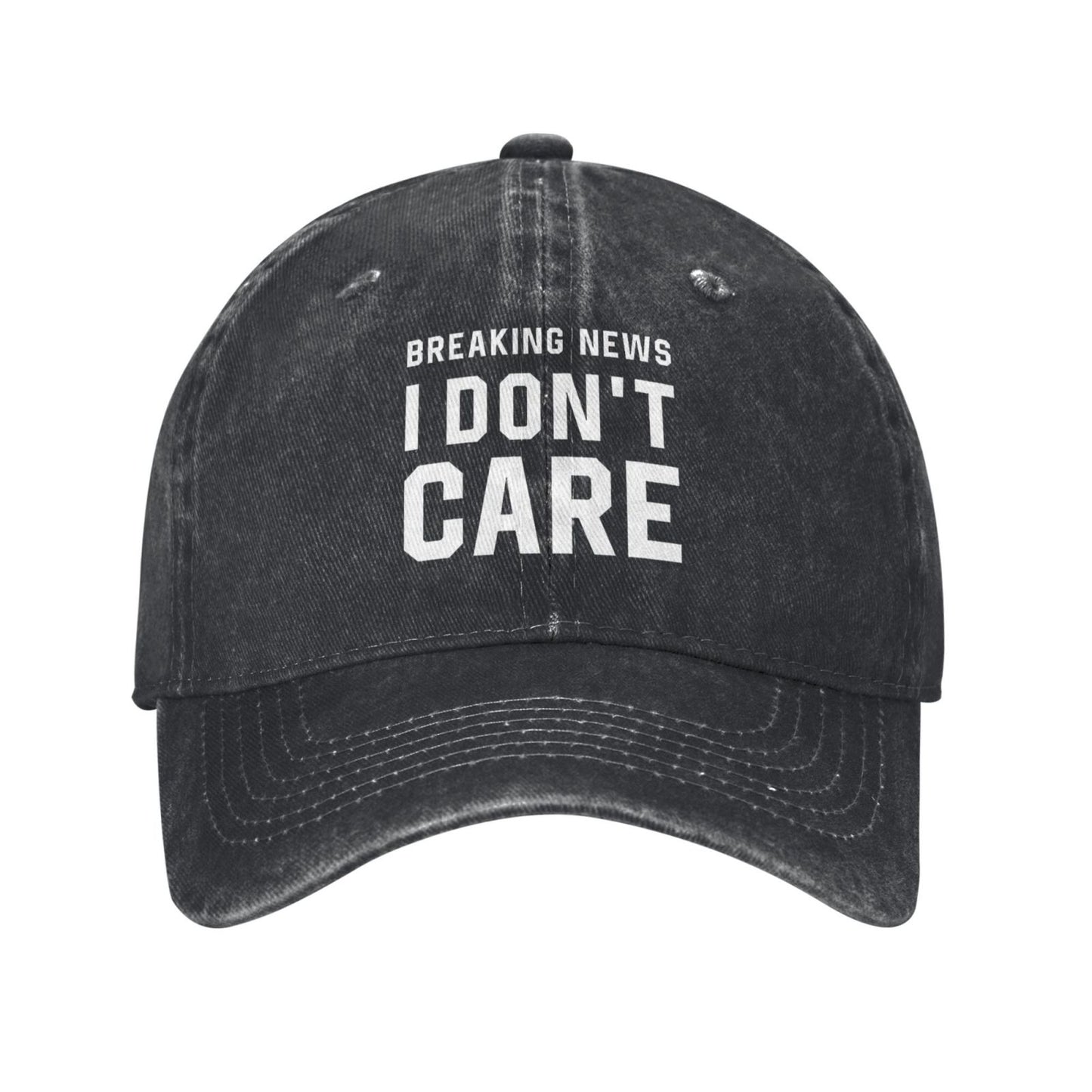 Breaking News I Don't Care (2) Printed unisex baseball cap adjustable cap outdoor sun hats trucker hat