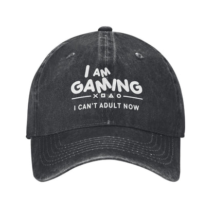 I AM GAMING I CAN'T ADULT NOW Printed unisex baseball cap adjustable cap outdoor sun hats trucker hat