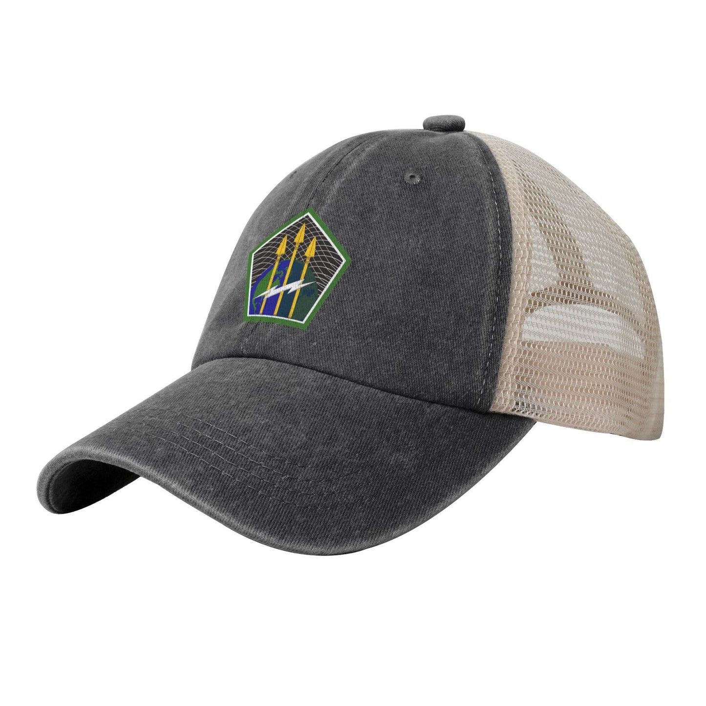 US Army Cyber Command SSI Printed unisex baseball cap adjustable grid baseball cap veteran gift