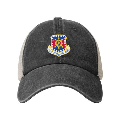 UnitedStates Air Force Expeditionary Center Printed unisex baseball cap adjustable grid baseball cap veteran gift
