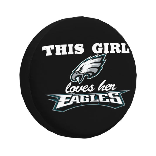 Philadelphia Eagles Printing wheel dust cover black background car tire cover