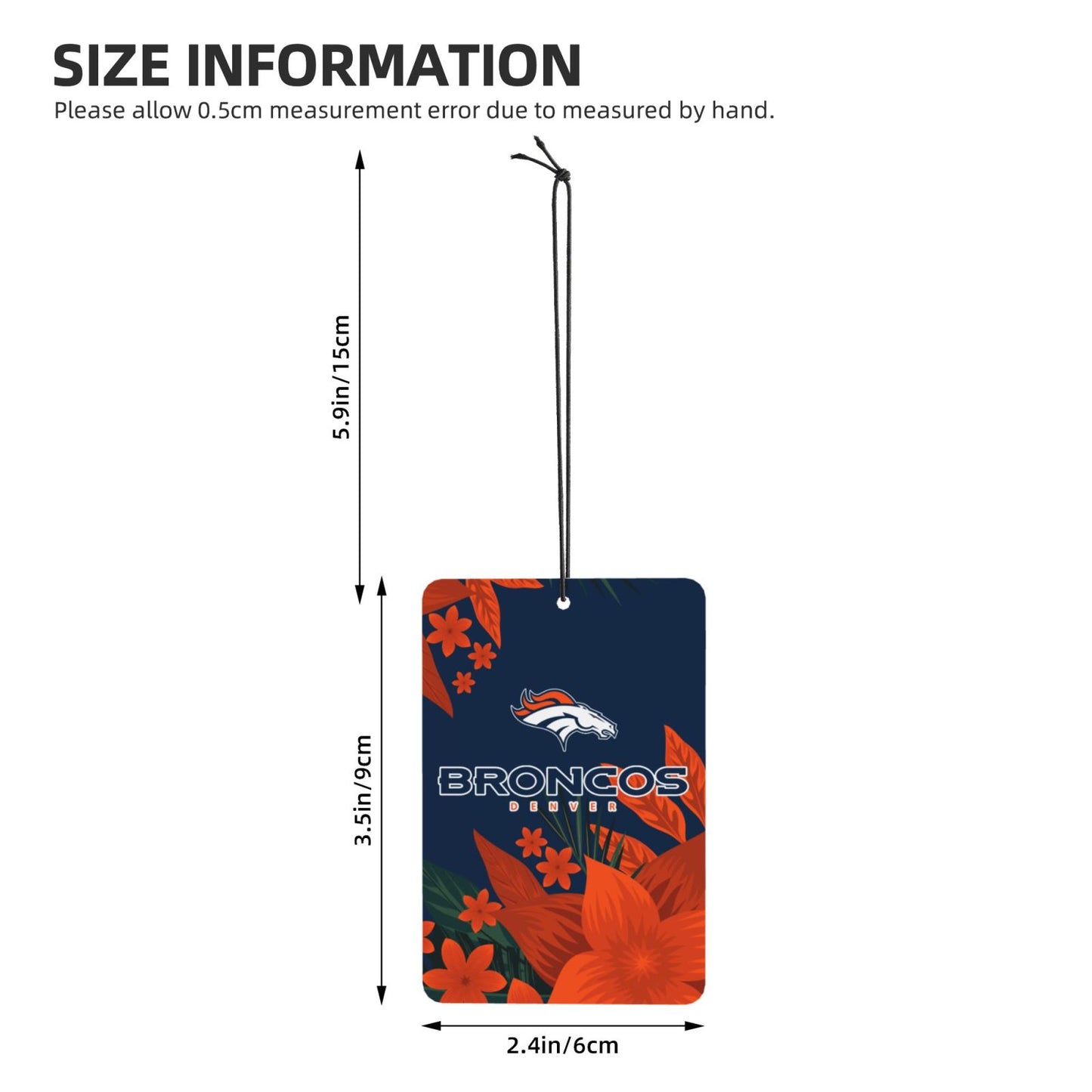 4pcs- Denver Broncos car aromatherapy tablets Car Air Fresheners Cards Set