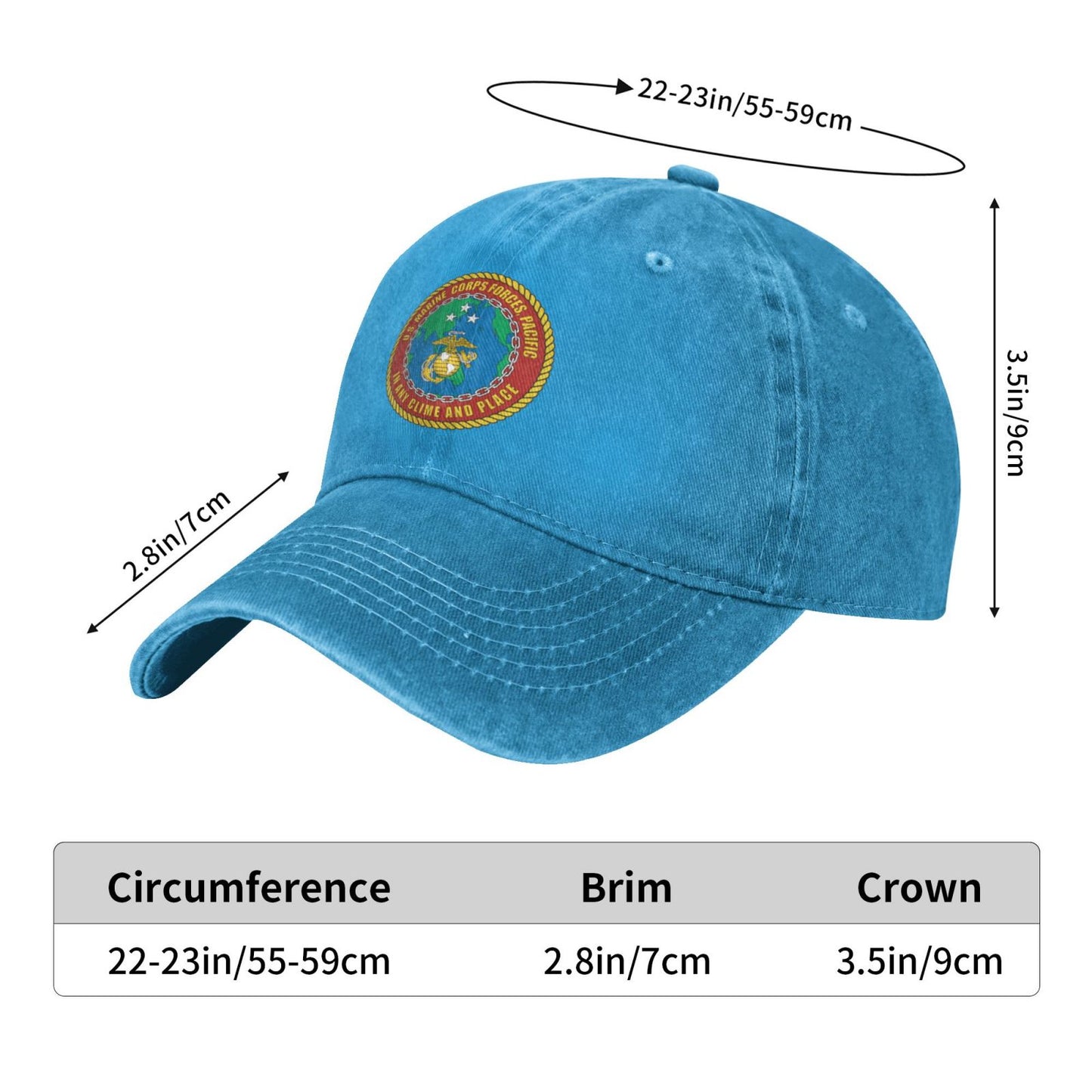 Seal Of U.S. Marine Corps Forces Pacific Printed unisex baseball cap adjustable cap veteran gift