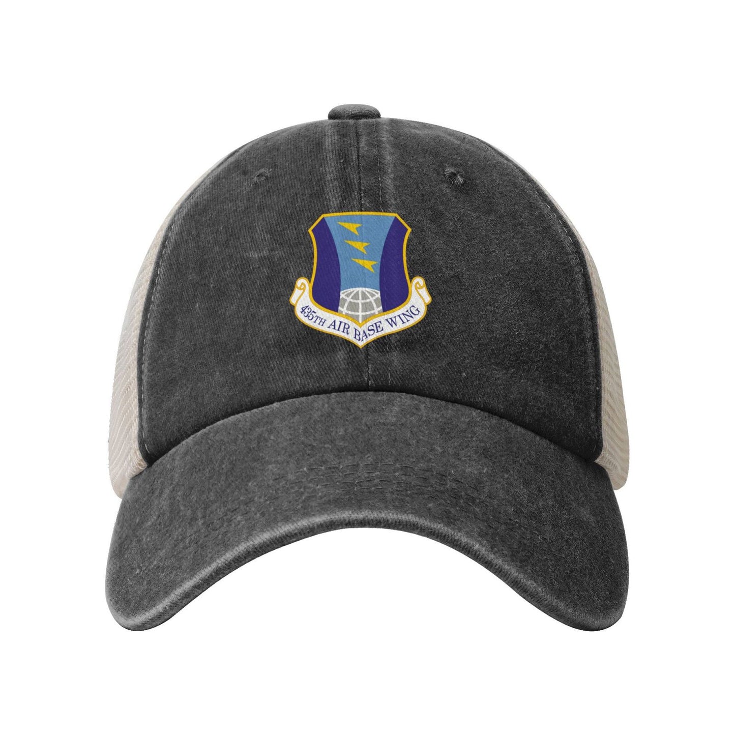 435th Air Base Wing Printed unisex baseball cap adjustable grid baseball cap veteran gift