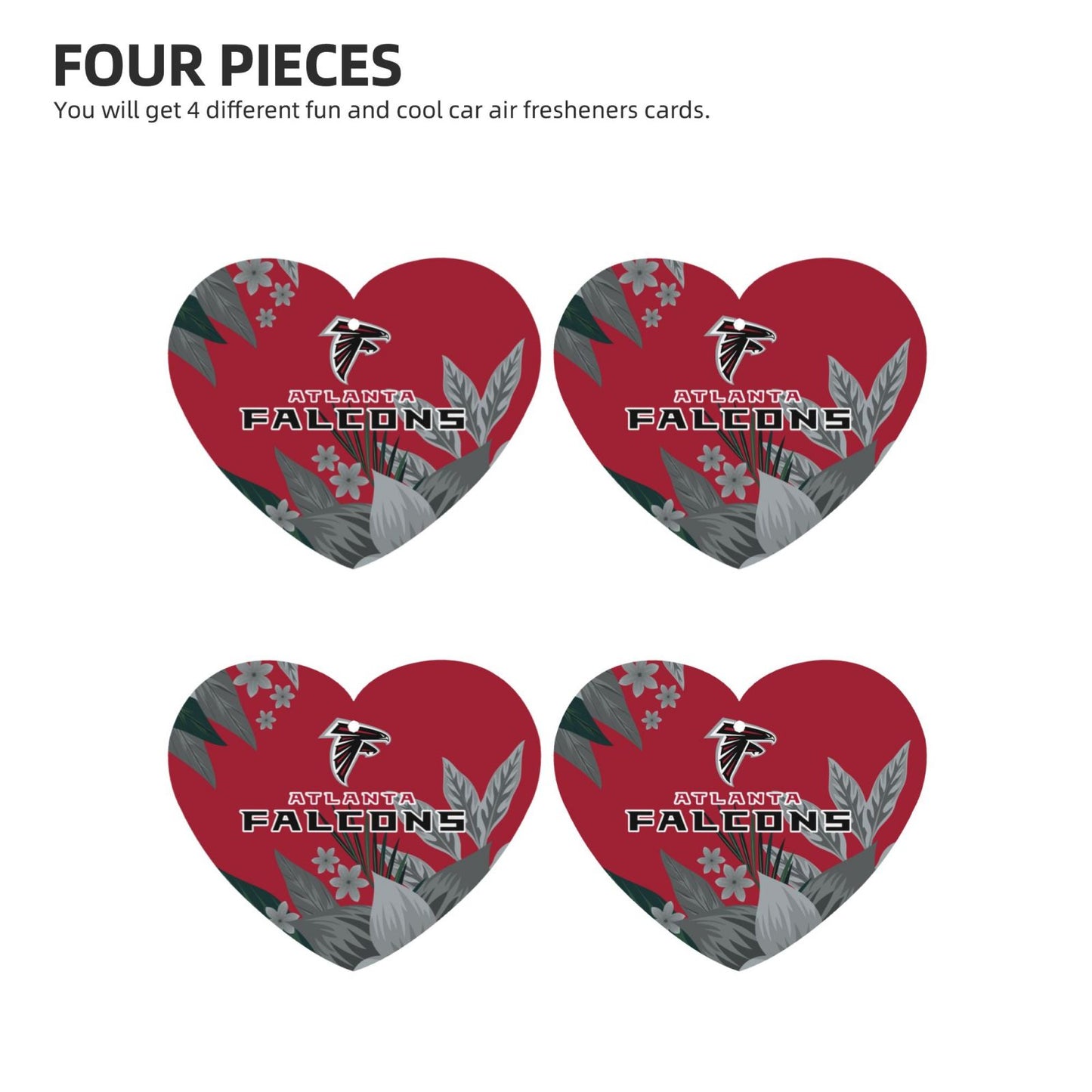 4pcs- Atlanta Falcons car aromatherapy tablets Car Air Fresheners Cards Set
