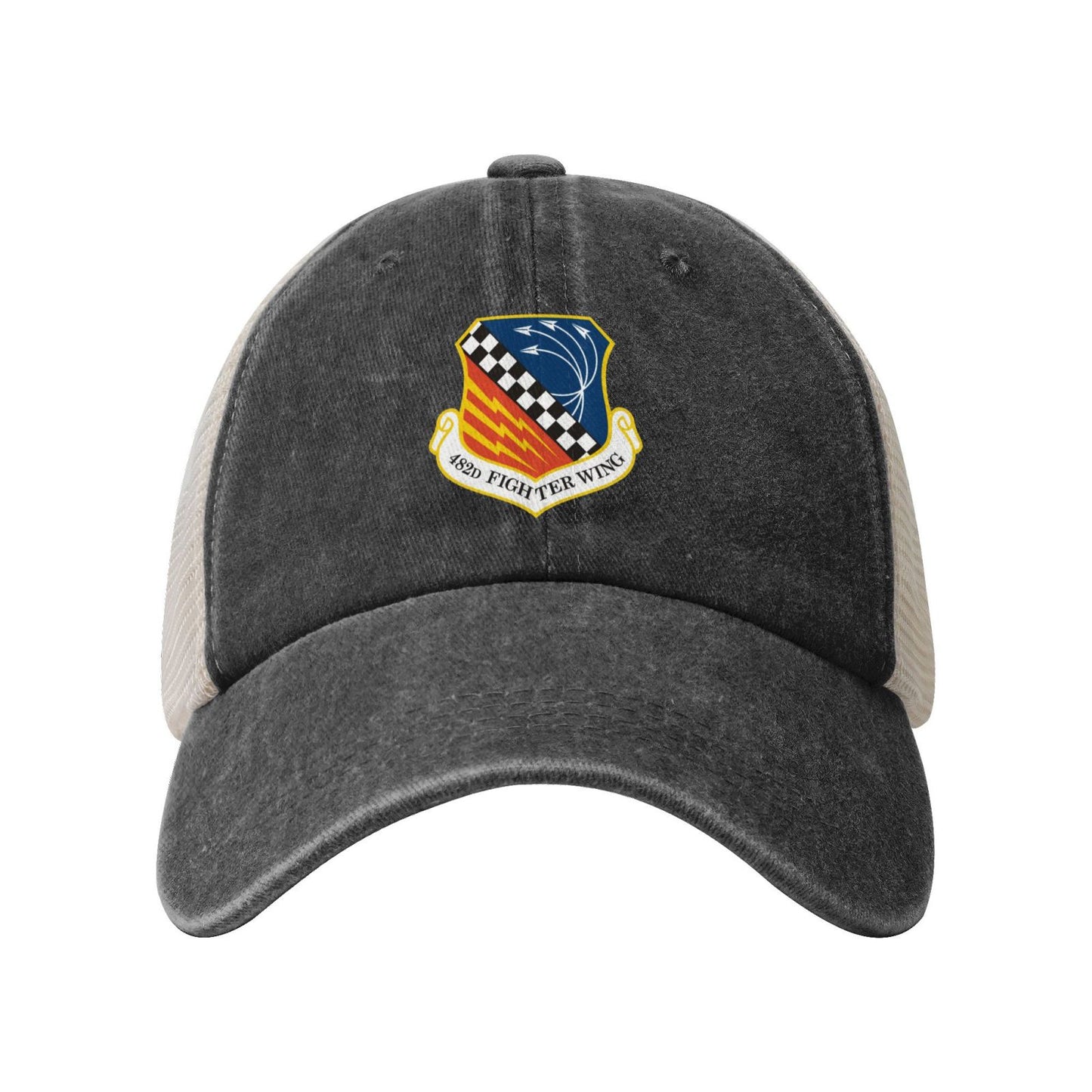 482d Fighter Wing Printed unisex baseball cap adjustable grid baseball cap veteran gift
