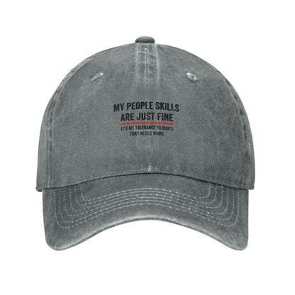 My People Skills Gift Idea Cool Graphic Adult Printing unisex baseball cap adjustable hats Outdoor leisure hat trucker cap