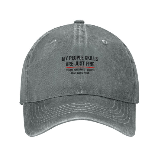 My People Skills Gift Idea Cool Graphic Adult Printing unisex baseball cap adjustable hats Outdoor leisure hat trucker cap