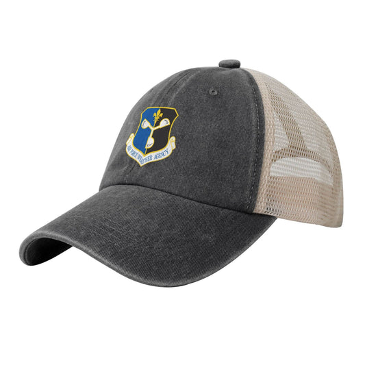 Air Force Weather Agency Printed unisex baseball cap adjustable grid baseball cap veteran gift
