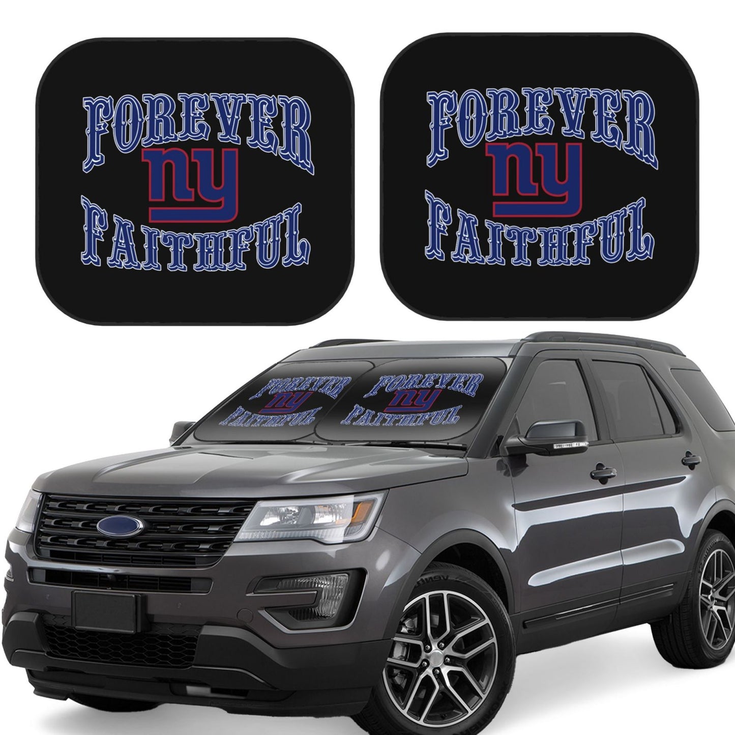 New York Giants Car front windshield sunshade UV resistant sunshade foldable
