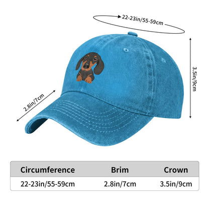Cute Dachshund Dog Printed unisex baseball cap adjustable cap outdoor sun hats trucker hat