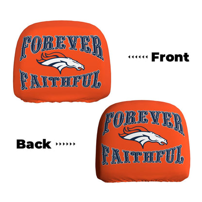 Denver Broncos Elastic car pillowcase set of 2 car pillowcases