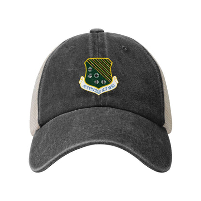 1st Fighter Wing Printed unisex baseball cap adjustable grid baseball cap veteran gift