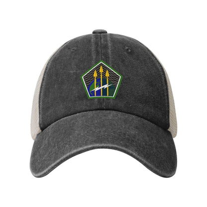 US Army Cyber Command SSI Printed unisex baseball cap adjustable grid baseball cap veteran gift