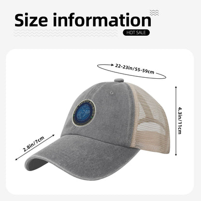 Safety Glow Printed unisex baseball cap adjustable grid baseball cap veteran gift