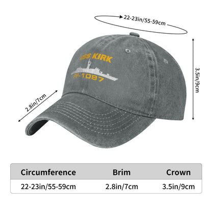 USS Kirk (FF-1087) Printed unisex baseball cap adjustable cap veteran gift