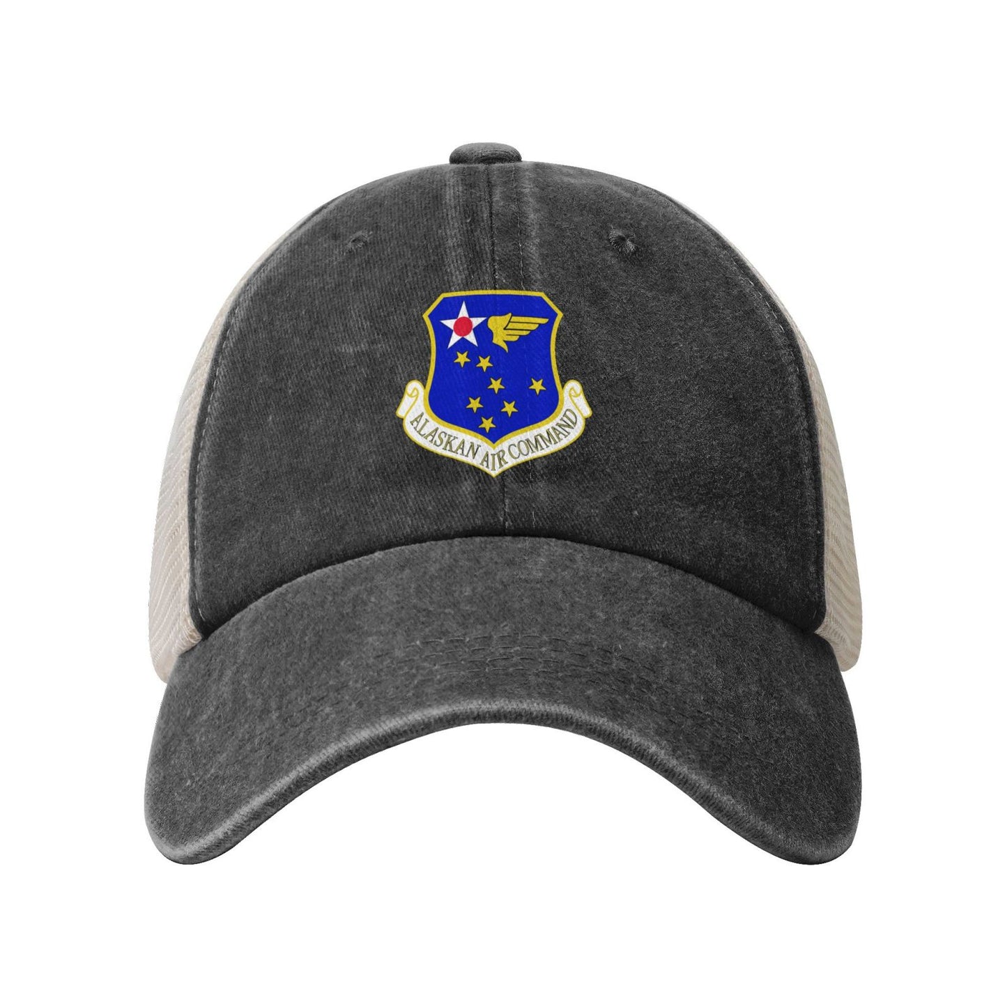Alaskan Air Command Printed unisex baseball cap adjustable grid baseball cap veteran gift