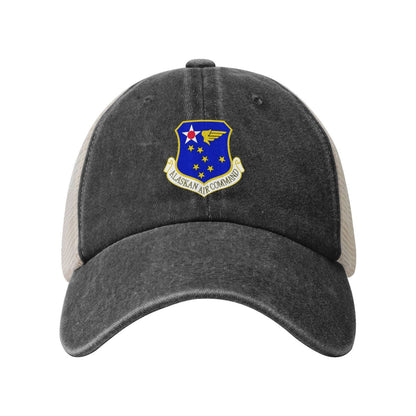 Alaskan Air Command Printed unisex baseball cap adjustable grid baseball cap veteran gift