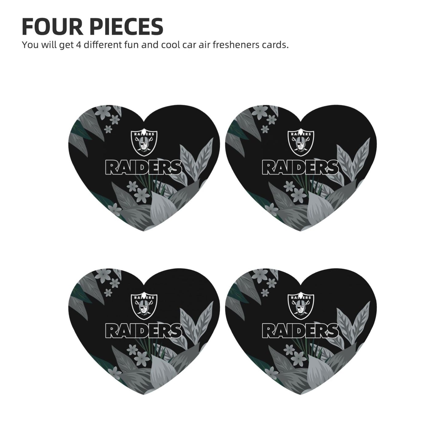 4pcs- Las Vegas Raiders car aromatherapy tablets Car Air Fresheners Cards Set
