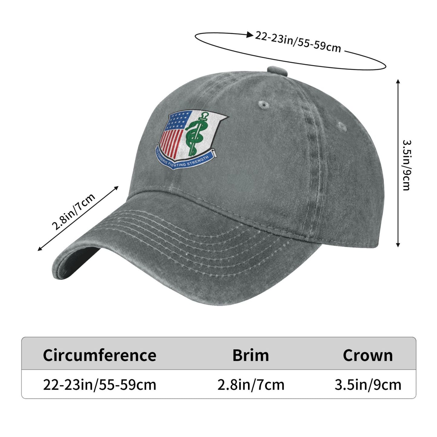 USA Army Medical Corps Insignia Printed unisex baseball cap outdoor hats adjustable cap trucker gift hat