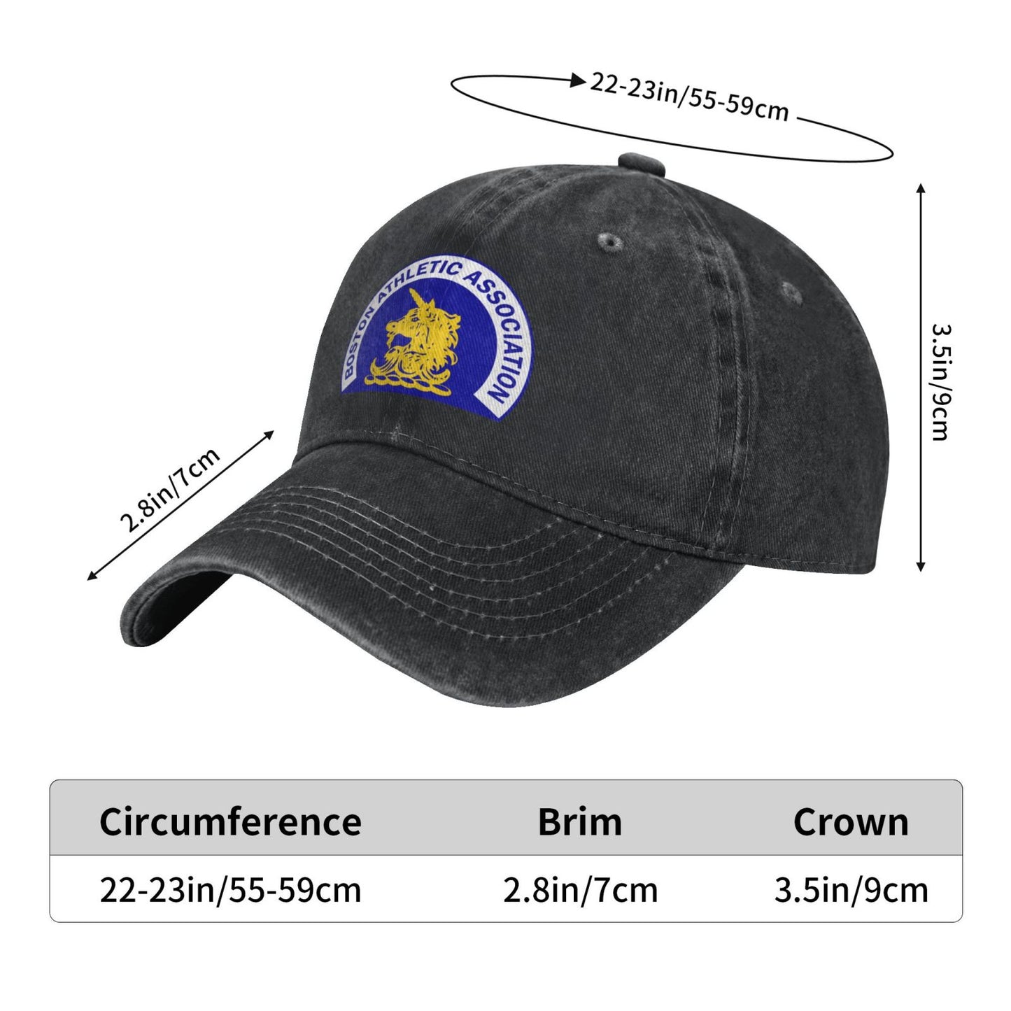 Boston Athletic Association Printed unisex baseball cap adjustable cap outdoor sunshade trucker hat