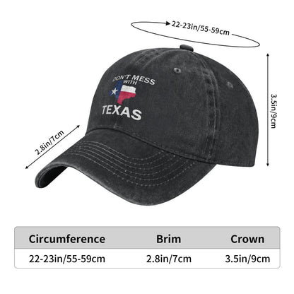 Don't Mess with Texas Printed unisex baseball cap adjustable cap outdoor sunshade trucker hat