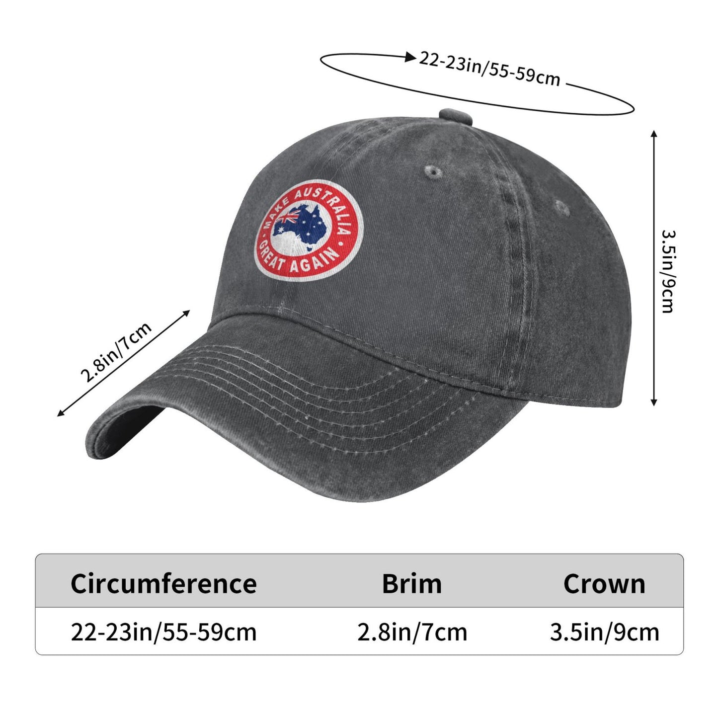 Make Australia Great Again Sticker Printed unisex baseball cap adjustable cap outdoor sun hats trucker hat