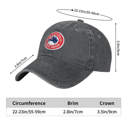 Make Australia Great Again Sticker Printed unisex baseball cap adjustable cap outdoor sun hats trucker hat