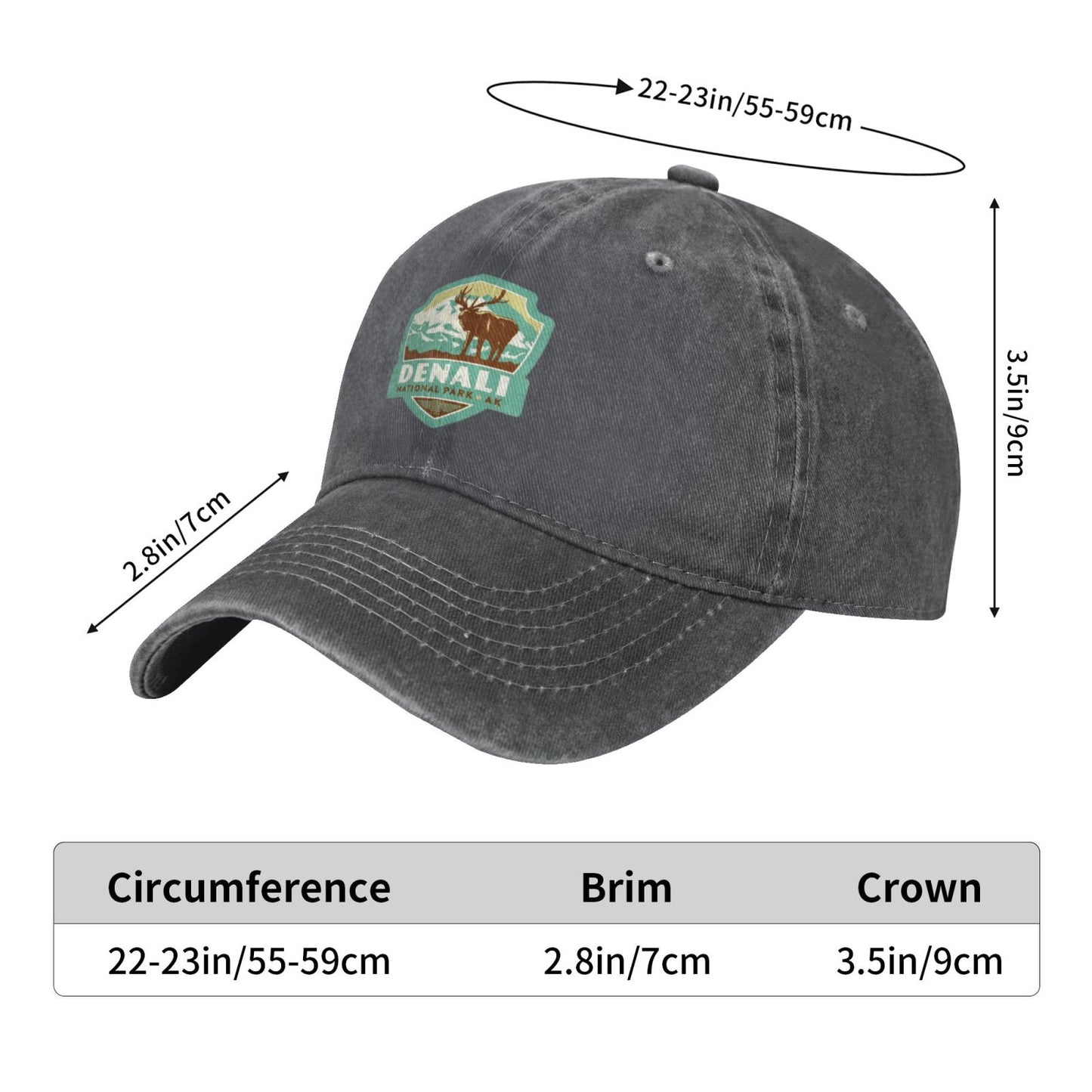 Denali National Park Printed unisex baseball cap outdoor hats adjustable cap trucker gift hat