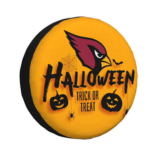 Arizona Cardinals print wheel dust cover Halloween pumpkin lantern printed car tire cover