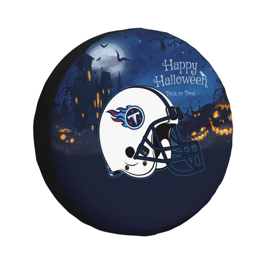 Tennessee Titans printed car tire cover Happy Halloween printed tire dust cover