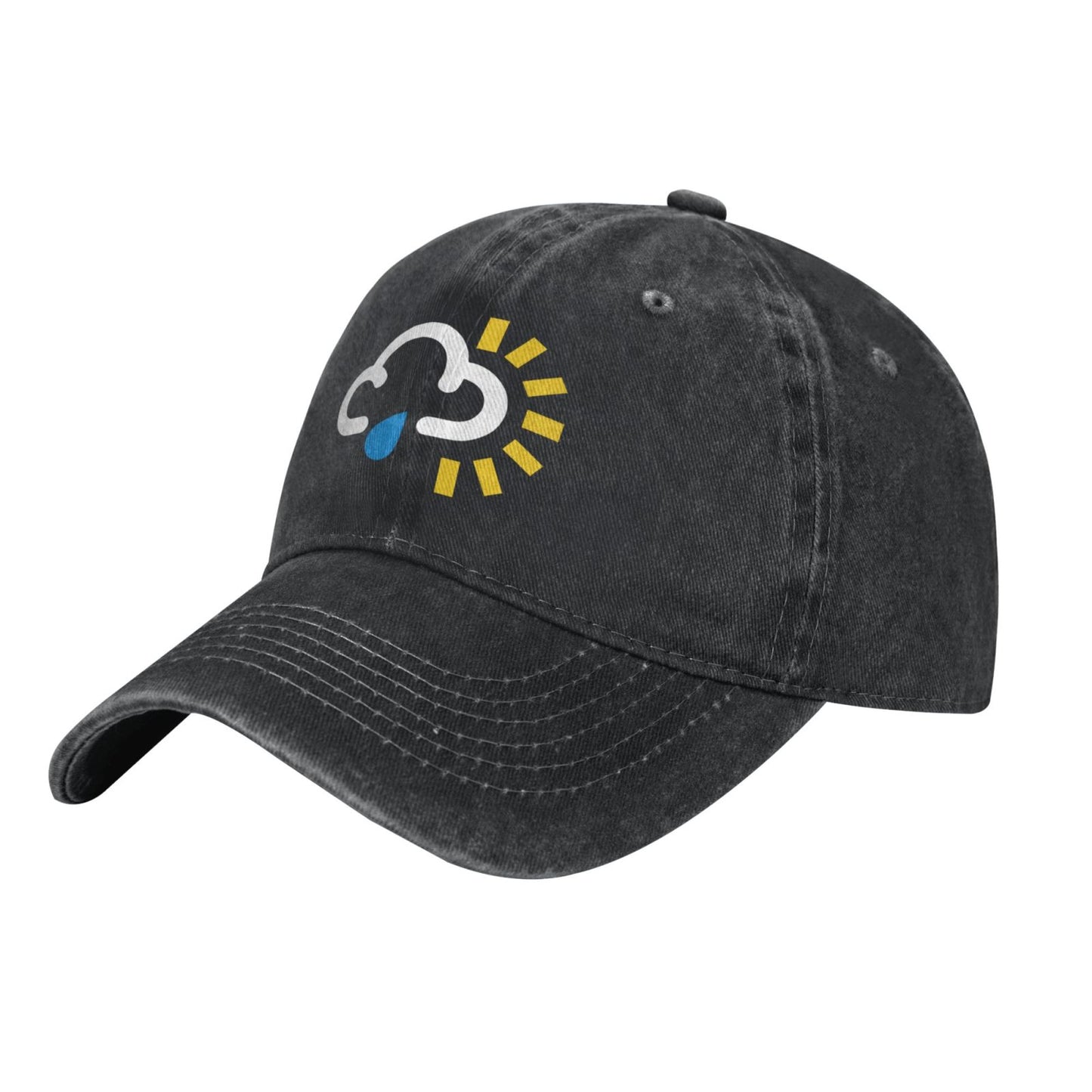 Weather Symbol Sunny Spells With Showers Printed unisex baseball cap adjustable cap outdoor sun hats trucker hat