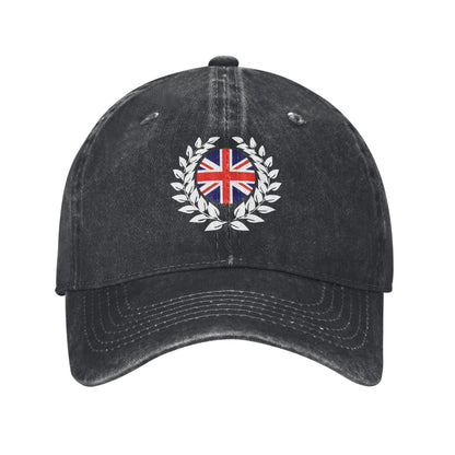 Great Britain British Flag Banner Laurel Wreath Printed unisex baseball cap adjustable cap outdoor sun hats trucker hat