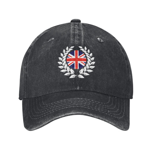 Great Britain British Flag Banner Laurel Wreath Printed unisex baseball cap adjustable cap outdoor sun hats trucker hat
