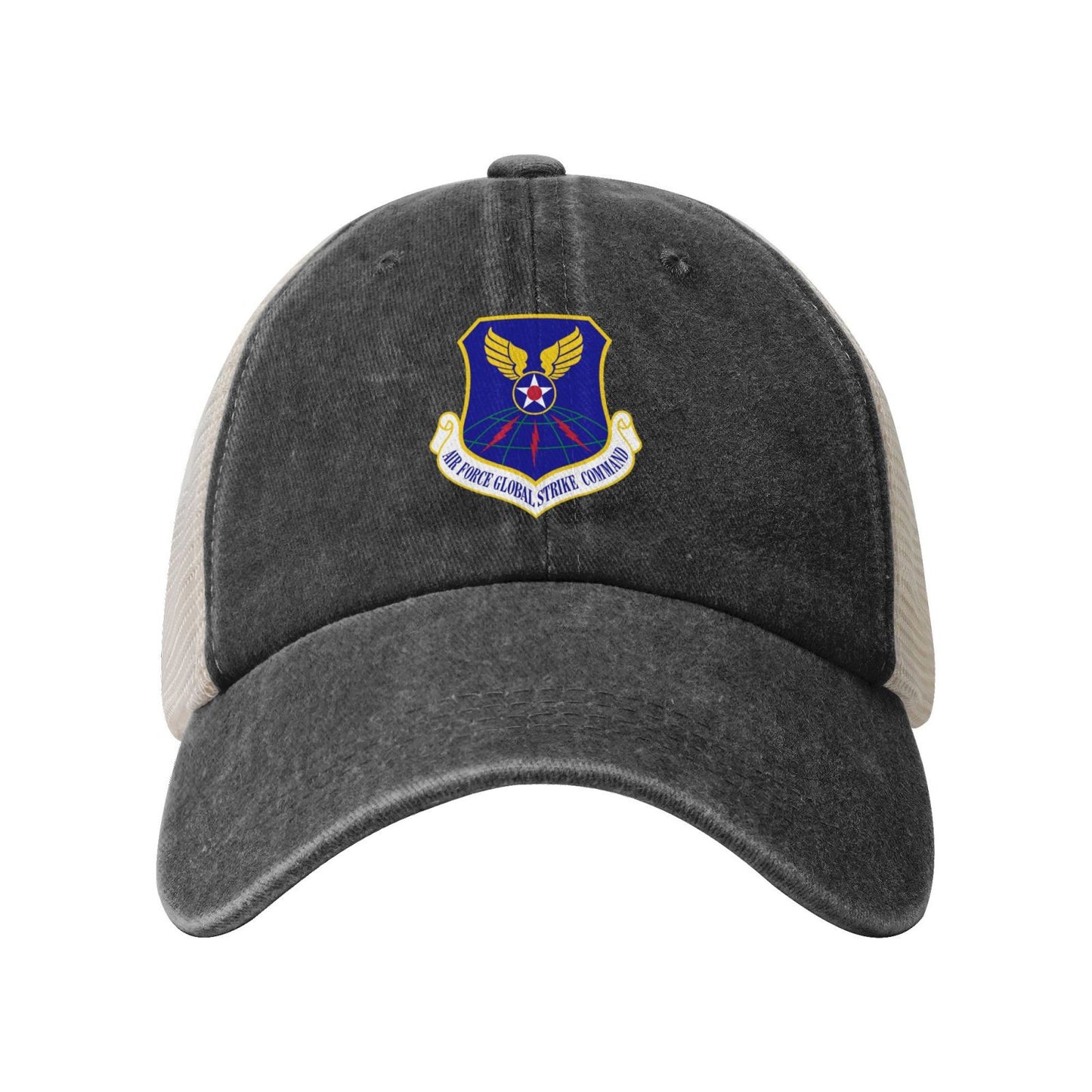 Air Force Global Strike Command Printed unisex baseball cap adjustable grid baseball cap veteran gift