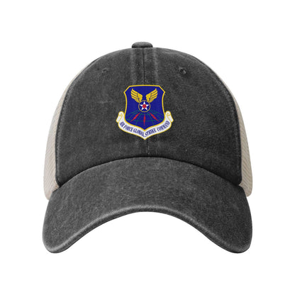 Air Force Global Strike Command Printed unisex baseball cap adjustable grid baseball cap veteran gift