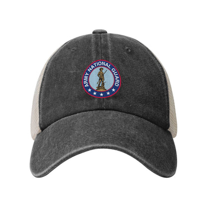 Seal Of The United States Army National Guard Printed unisex baseball cap adjustable grid baseball cap veteran gift