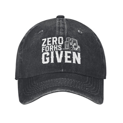 Zero Forks Given Printed unisex baseball cap adjustable cap outdoor sun hats trucker hat