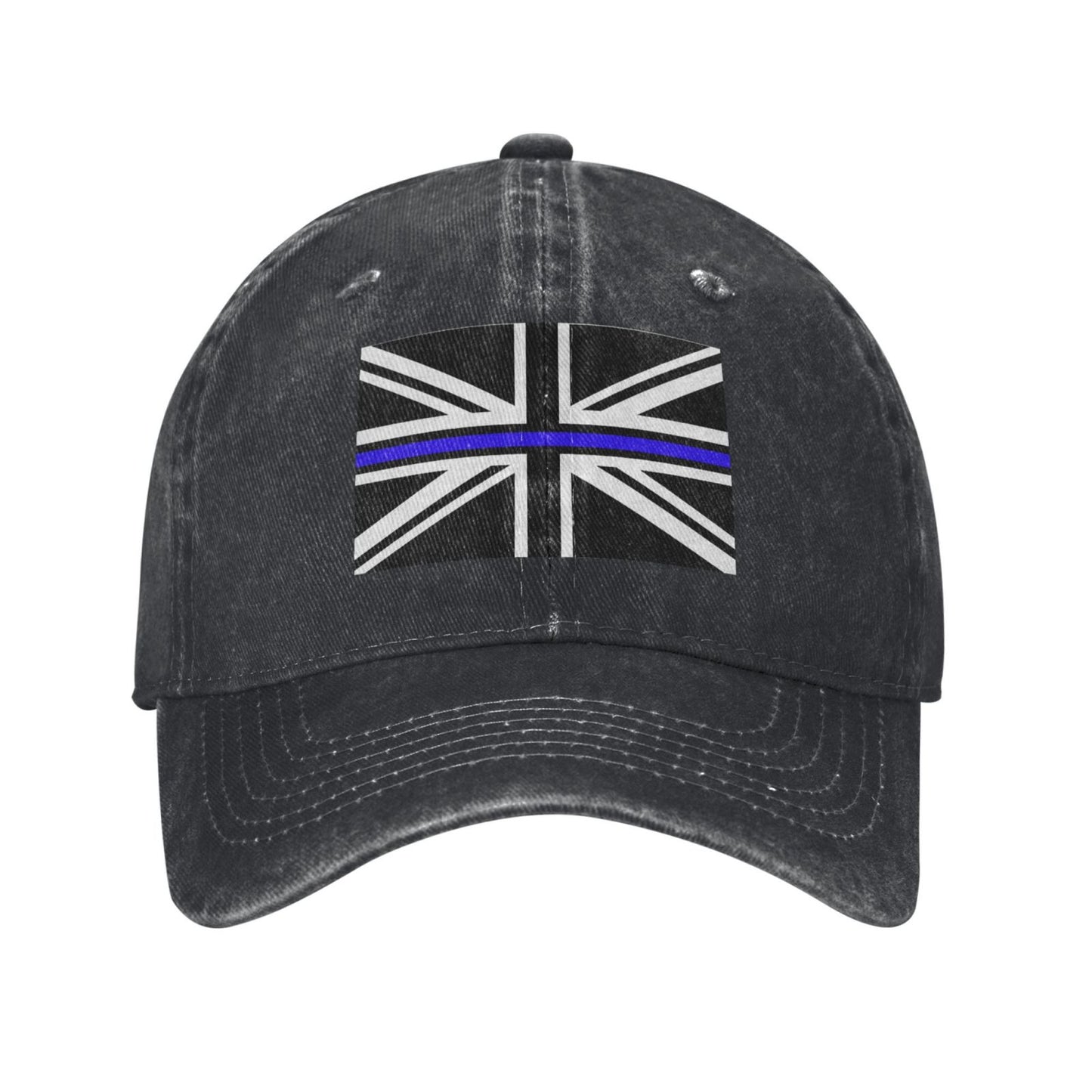 Police Thin Blue Line Union Jack Printed unisex baseball cap adjustable cap outdoor sun hats trucker hat