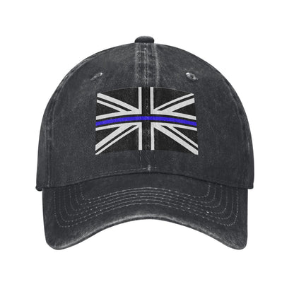 Police Thin Blue Line Union Jack Printed unisex baseball cap adjustable cap outdoor sun hats trucker hat