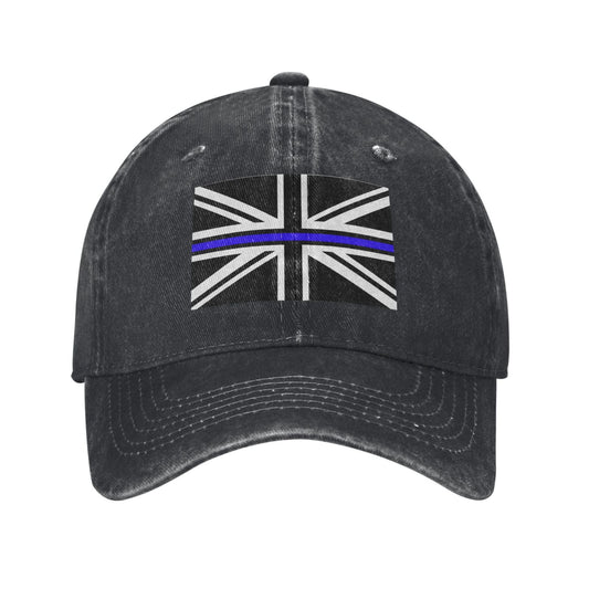 Police Thin Blue Line Union Jack Printed unisex baseball cap adjustable cap outdoor sun hats trucker hat