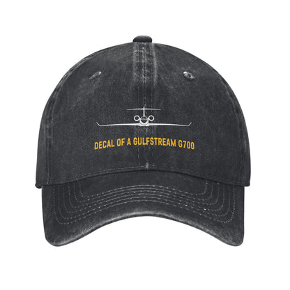 Decal Of A Gulfstream G700 Printing unisex baseball cap adjustable hats Outdoor leisure hat veteran gift