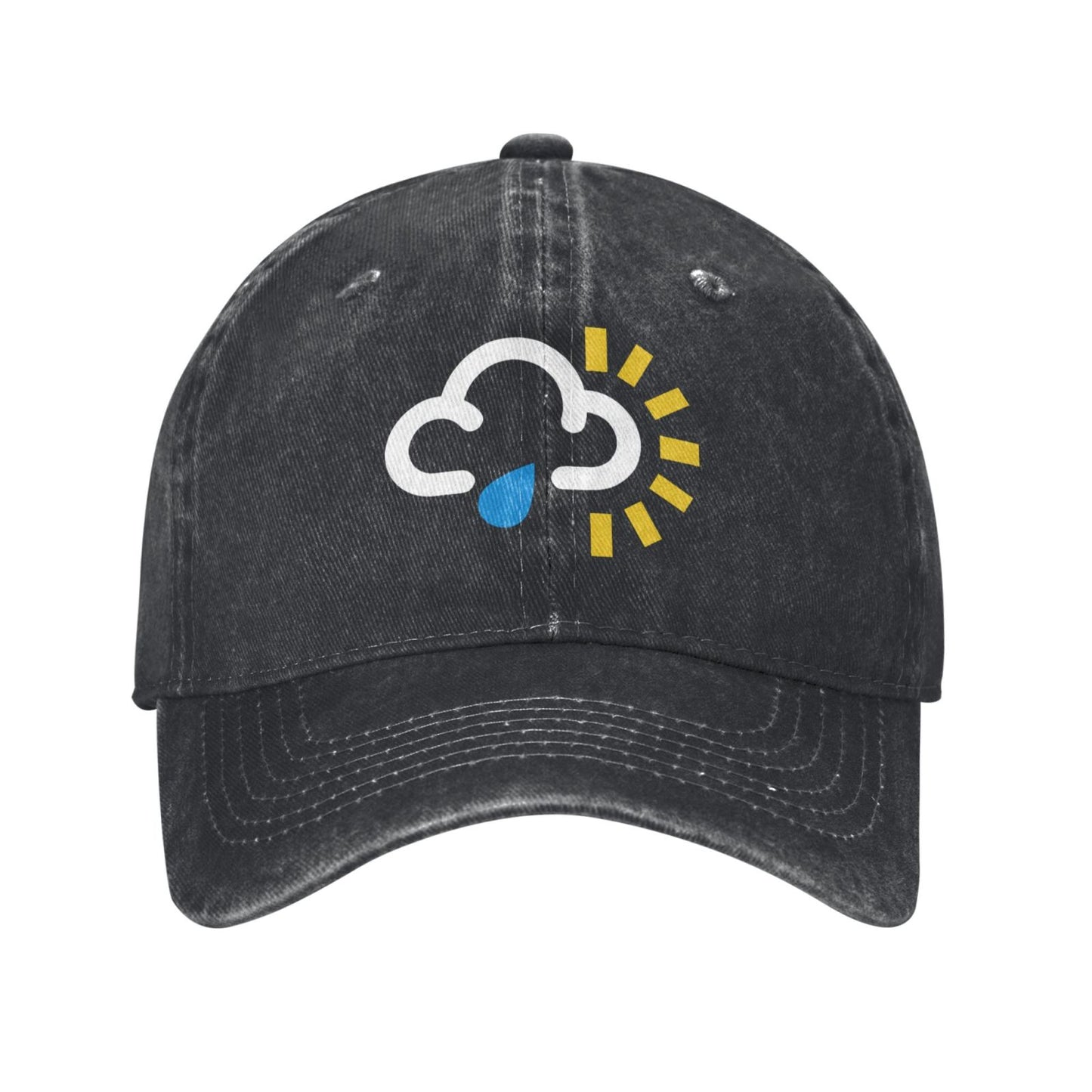Weather Symbol Sunny Spells With Showers Printed unisex baseball cap adjustable cap outdoor sun hats trucker hat