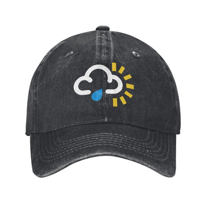 Weather Symbol Sunny Spells With Showers Printed unisex baseball cap adjustable cap outdoor sun hats trucker hat
