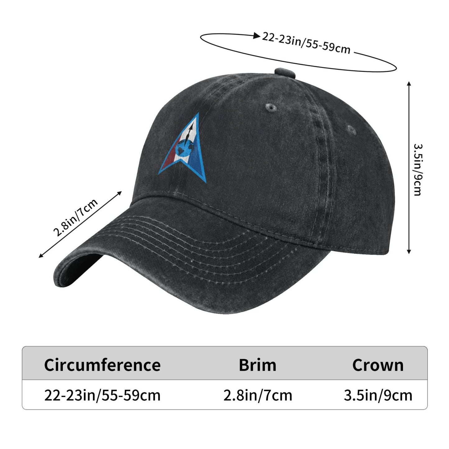 Space Delta 1 Emblem Printing unisex baseball cap adjustable cap veteran gift