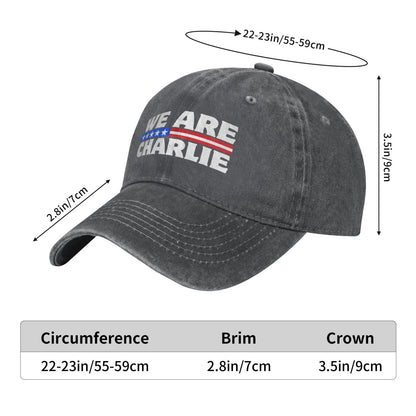 We Are Charlie Printed unisex baseball cap outdoor hats adjustable cap trucker gift hat