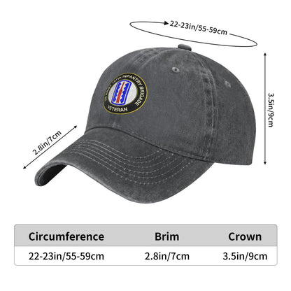 US Army 197th Infantry Brigade Veteran Printed unisex baseball cap adjustable cap outdoor sun hats trucker hat